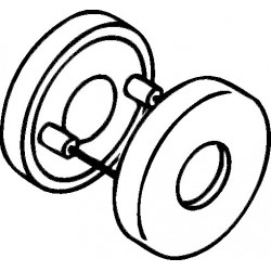 Paire rosace 305.23PBR 90 plastique .90 -10,5mm rd.rd.HEWI