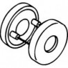 Paire rosace 305.23PBR 99 plastique 99 -10,5mm rd.rd.HEWI