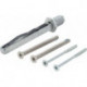 Kit fixation porte K/G 50-55mm M5x65+4.0x60 carré.8x80mm HOPPE