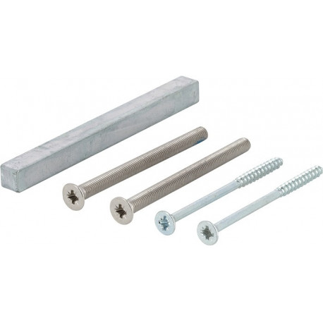 Kit fixation porte GG-WC 50-55mm M5x65+4.0x60 carré.o.+8x90mm HOPPE