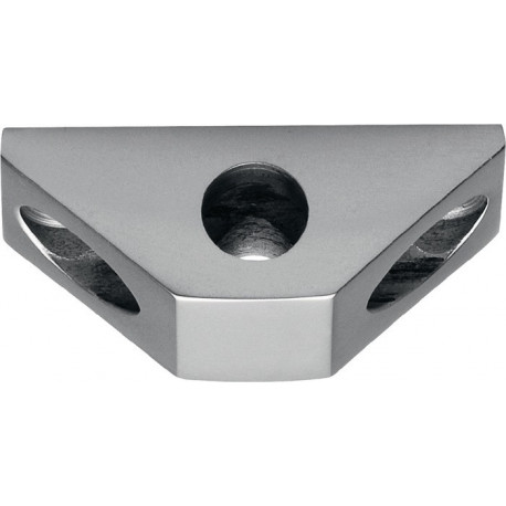 Guide tige pour embase Vario pour tige ronde 10 mm anodisé argent DEN