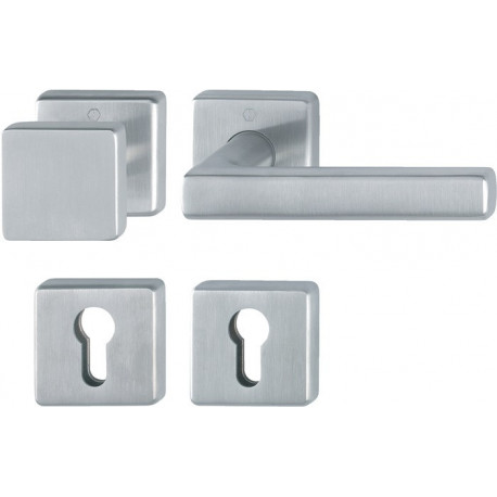 Poignée porte Dallas FS-E43L/52/52S/1643 Inox F69 D/K TS 40-65mm PZ quad.