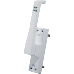 Poignée de porte 970 DIN droite métal clair anodisé blanc 23 mm tige ronde 10 mm FUHR
