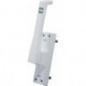Poignée de porte 970 DIN droite métal clair anodisé blanc 50 mm tige ronde 10 mm FUHR