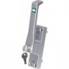 Poignée de porte 970Z DIN gauche anodisé blanc 50 mm tige ronde 10 mm FUHR