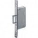Serrure à mortaiser pour porte coulissante 0393 acier, argent carré 20/55 mm avec poignée à ressort et bouton de déverrouillage BKS