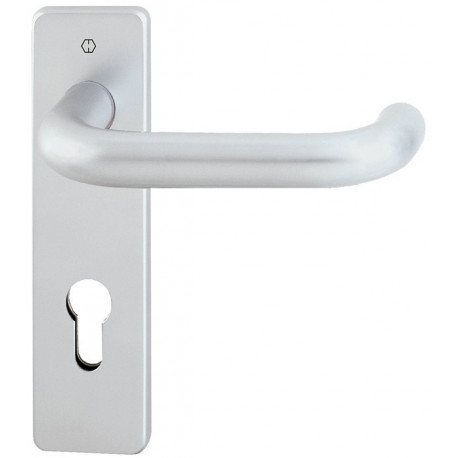 Poignée porte Paris FS-58/202K/138F Alu.F1 D/K TS 40-55mm PZ rd DIN Gauche/Droite HOPPE