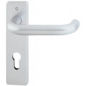 Poignée porte Paris FS-58/202K/138F Alu.F1 D/K TS 40-55mm PZ rd DIN Gauche/Droite HOPPE