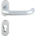 Poignée porte Paris FS-138GF/55/55S Alu.F1-2 D/D TS 55-75mm PZ ov.DIN Gauche/Droite HOPPE