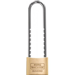 Cadenas à cylindre, largeur du corps de serrure 50 mm, en laiton à clé différente