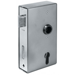 Panikgittertorschloss 140PGN Fkt.D carré.24/60/72/9mm DIN gauche Inox AMF