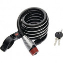 Antivol deux roues 1650180 Reflex longueur 180 cm corde-D. Acier noir 15 mm