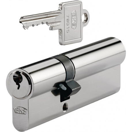Cylindre serrure double PZ 8812 50/75mm Fonction d'urgence et de danger des deux côtés Nbre 3 touches différentes.BKS