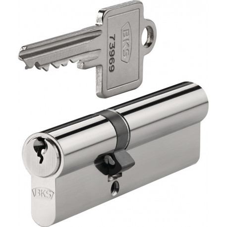 Cylindre serrure double PZ 8812 40/65mm Fonction d'urgence et de danger des deux côtés Nbre 3 touches différentes.BKS