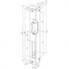 Gâche serrure .IW 324 R-10 EST VA rd.DIN Droite ASSA ABLOY
