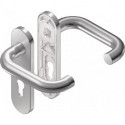 Ensemble poingée porte Rondo Inox D/K pour TS 42-52mm PZ rd BKS
