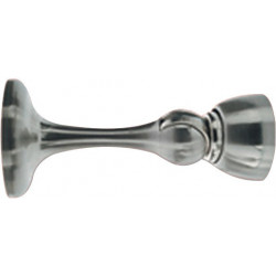 Butée de porte magnétique TWM 2495 métal clair, aspect acier inoxydable, longueur 95 mm