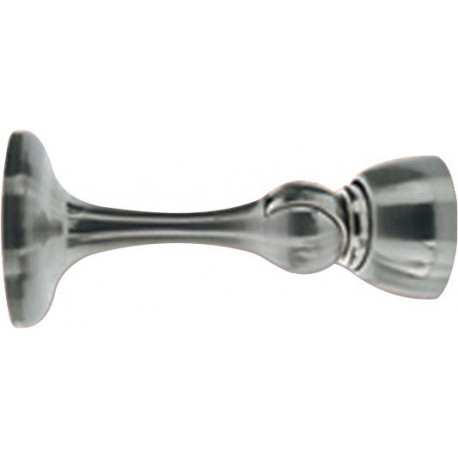 Butée de porte magnétique TWM 2495 métal clair, aspect acier inoxydable, longueur 95 mm