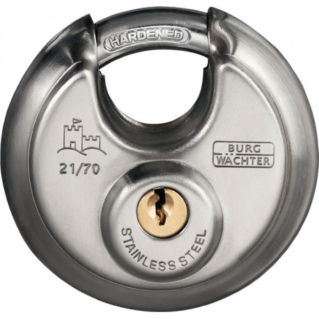 Cadenas cylindrique 21 60 largeur du corps de verrou 60 mm acier inoxydable ferm