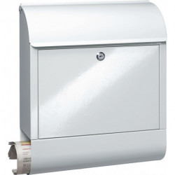 Boite aux lettres Scandic 825 W H.460mm B.380mm T.125mm Acier blanc DIN C4