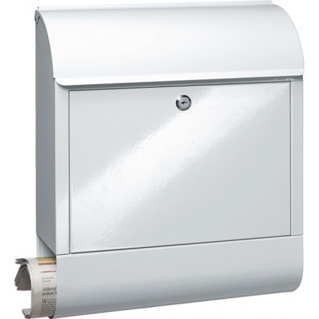 Boite aux lettres Scandic 825 W H.460mm B.380mm T.125mm Acier blanc DIN C4