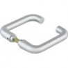 Paire de poignées de porte en verre rond LM Dark Niro carré 8mm DORMAKABA