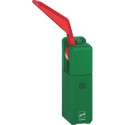 EXIT alarm 7411-10 préparé pour demi-cylindre mm peint en vert, basé sur ASSA ABLOY
