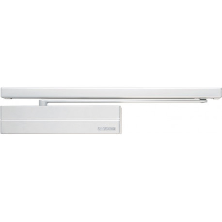 Ferme-porte à rail de guidage DC 500, installation standard, côté paumelles EN 1-4 blanc 9016 EN 1-4