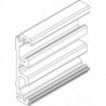 Profilé de compensation de cadre, fixation murale, aluminium EV1 L.1650mm Levolan 60/120 GEZE