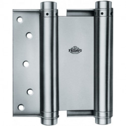 Charnière pour porte battante à ressort hélicoïdal modèle M acier, chromé jaune, taille 28 50 mm double effet