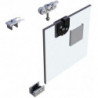 Système coulissant 73 Portes en verre effet inox 80 kg ESG / VSG Kit complet 8-10,76 mm HELM
