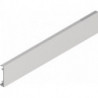 Clip couvercle aluminium effet inox anodisé à clipser sur 2500 mm