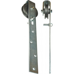 Poulie pour portail coulissant 160mm acier max.175kg 14/17mm Heinrich