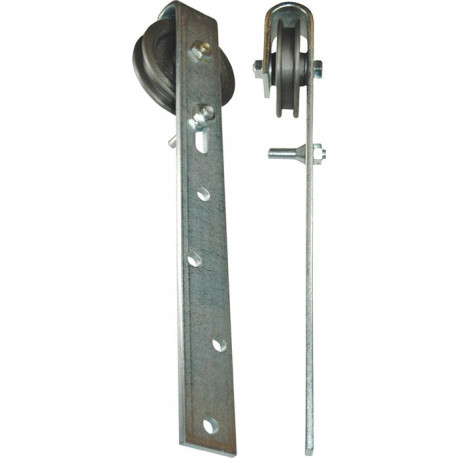 Poulie pour portail coulissant 160mm acier max.175kg 14/17mm Heinrich