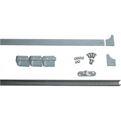 Kit rail 80786 Rail 45x8 mm acier galvanisé Roulettes 75 ou 90 mm HBS-BETZ