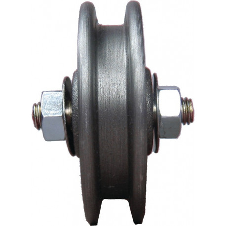 Poulie pour portail coulissant 140mm acier 130kg 14/17mm Heinrich