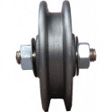 Poulie pour portail coulissant 140mm acier 130kg 14/17mm Heinrich