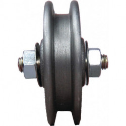 Poulie pour portail coulissant 160mm acier 175kg 14/17mm Heinrich