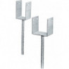 Pied de poteau PPD 120x90x126x5mm acier galvanisé - A sceller