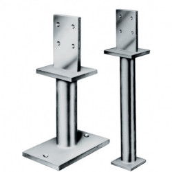 Pied de poteau PIS/PISB 100x80x10mm acier galvanisé - A visser
