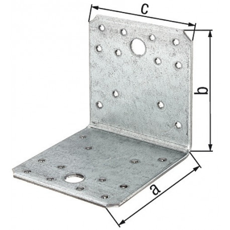 Equerre Connecteur d'angle 105x90x105mm S.3mm ETA-08/0165 GAH (Par 25)