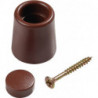Tampon de porte D.29mm H.35mm marron a visser