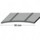 Profil de transition LM largeur 38 mm longueur 90 cm aluminium, couleur argent 2 rainures perforées au milieu PG (Par 10)