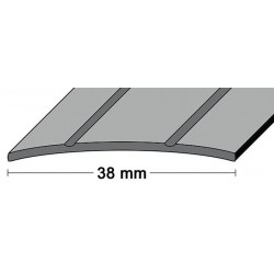 Profil de transition LM largeur 38 mm longueur 90 cm aluminium, couleur argent 2 rainures perforées au milieu PG (Par 10)