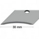 Rail de tapis, largeur 30 mm, longueur 1000 mm, aluminium, anodisé argenté, cintré, perforé au centre PG (Par 10)