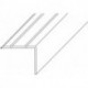 Angle de marche LM 25 x 20 mm longueur 1000 mm aluminium, anodisé argenté, perforé d'un côté PG (Par 10)