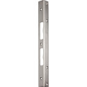Plaque de verrou porte d'angle de sécurité L.300mm B.25mm S.2mm Acier inoxydable brossé mat SCHNEGEL
