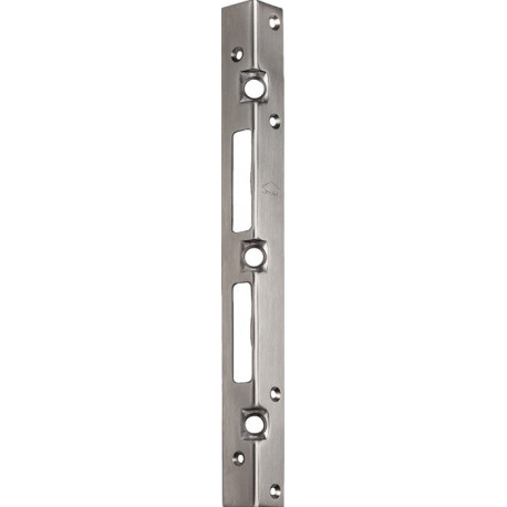 Plaque de verrou porte d'angle de sécurité L.300mm B.25mm S.2mm Acier inoxydable brossé mat 005/3126 SCHNEGEL