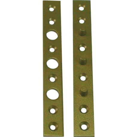 Plaque plate fixation L.160mm B.20mm S.3mm acier galvanisé.006/775/V SCHNEGEL
