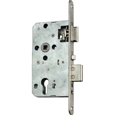 Serrure à mortaise couloir PZW 24/65/72/9 mm DIN gauche / droite acier inoxydable arrondi 008/1499/65 SCHNEGEL